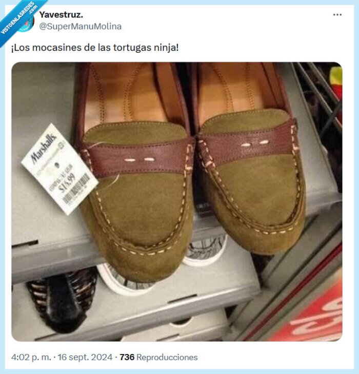 mocasines,tortugas ninja