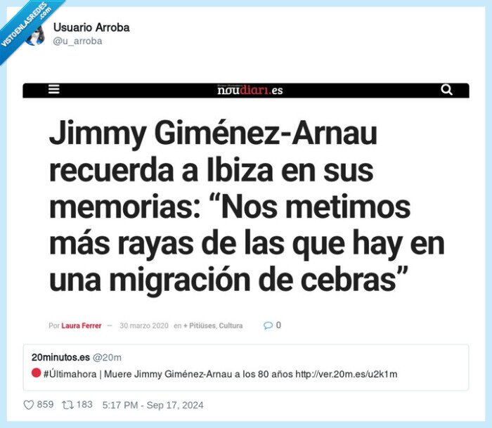 1640273 - Jimmy fue un grande, DEP, por @u_arroba