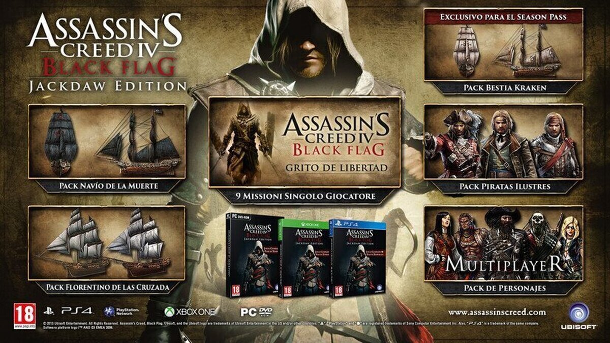 Assassin's Creed IV: Black Flag Jackdaw Edition llegará a finales de marzo