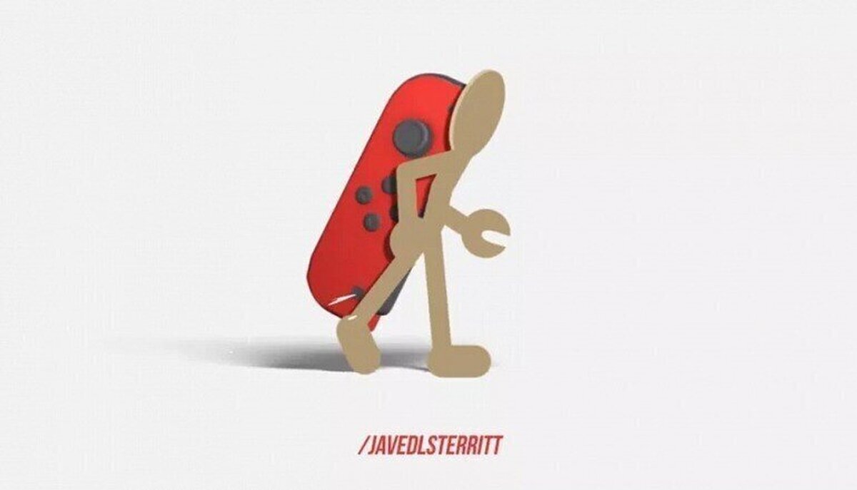 Este es LaboMan, un personaje creado por un fan para Super Smash Bros