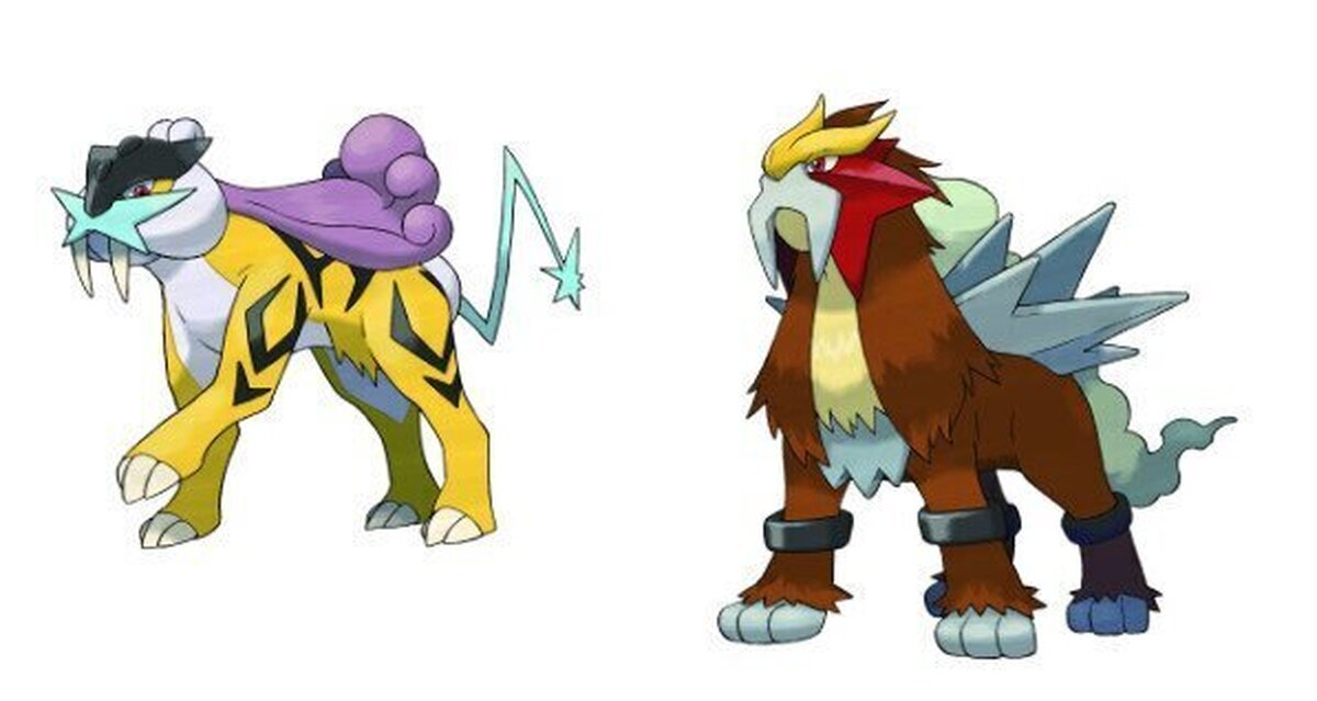Los Pokémon Legendarios Entei y Raikou llegan en abril