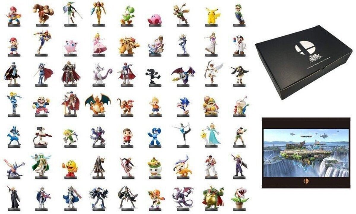 Nintendo lanza un pack de Super Smash Bros Ultimate con 63 amiibos en una caja enorme 