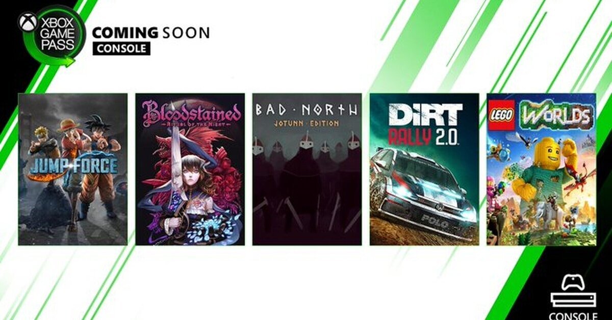 Bloodstained, Jump Force, DiRT Rally 2.0 se unen al Xbox Game Pass 