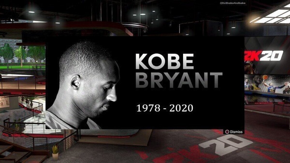 NBA 2K20 rinde homenaje a Kobe Bryant después de la triste noticia de su muerte