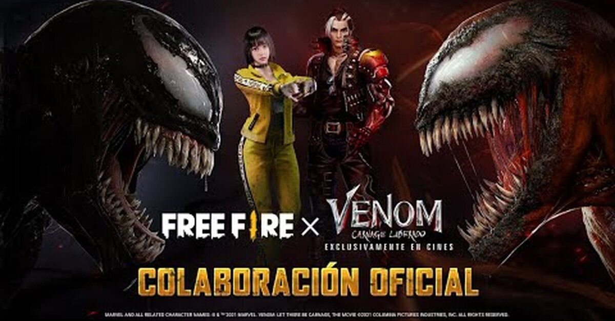 Experimenta el caos desde hoy con el evento exclusivo de Free Fire x Venom: Habrá Matanza