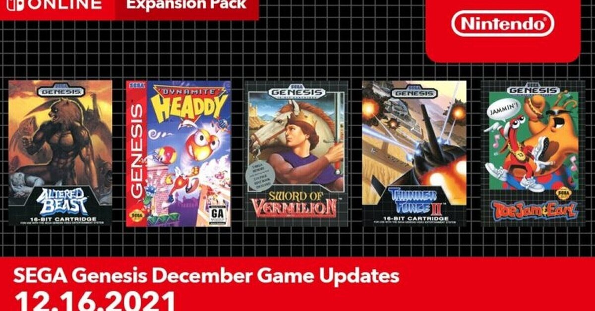 Nintendo Switch Online añade 5 juegos de Sega Mega Drive a su catálogo