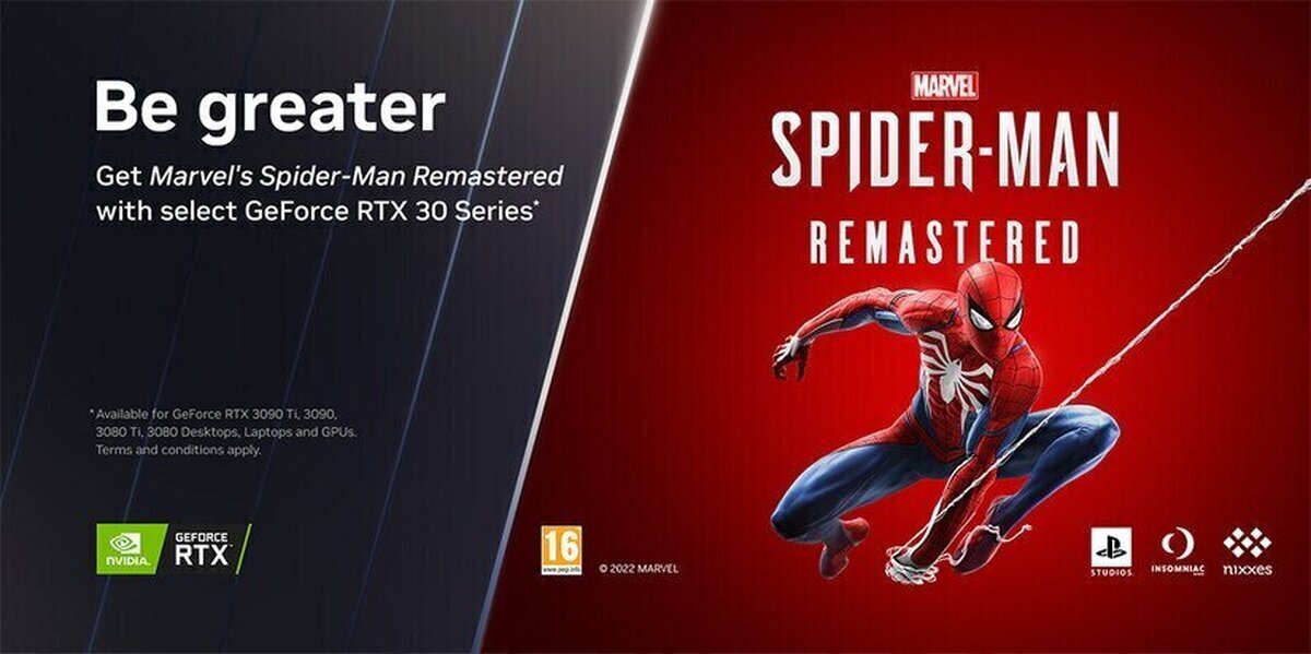 NVIDIA regala Marvel’s Spider-Mar Remastered por la compra de una GeForce RTX