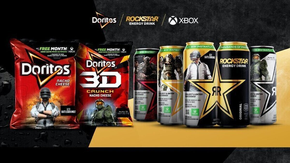 Xbox presenta una edición especial de envases tematizados de franquicias de videojuegos icónicas junto con Doritos y Rockstar Energy