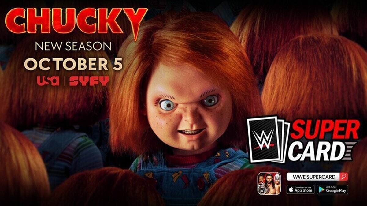 Chucky, icono del terror, trae emociones y escalofríos a WWE SuperCard