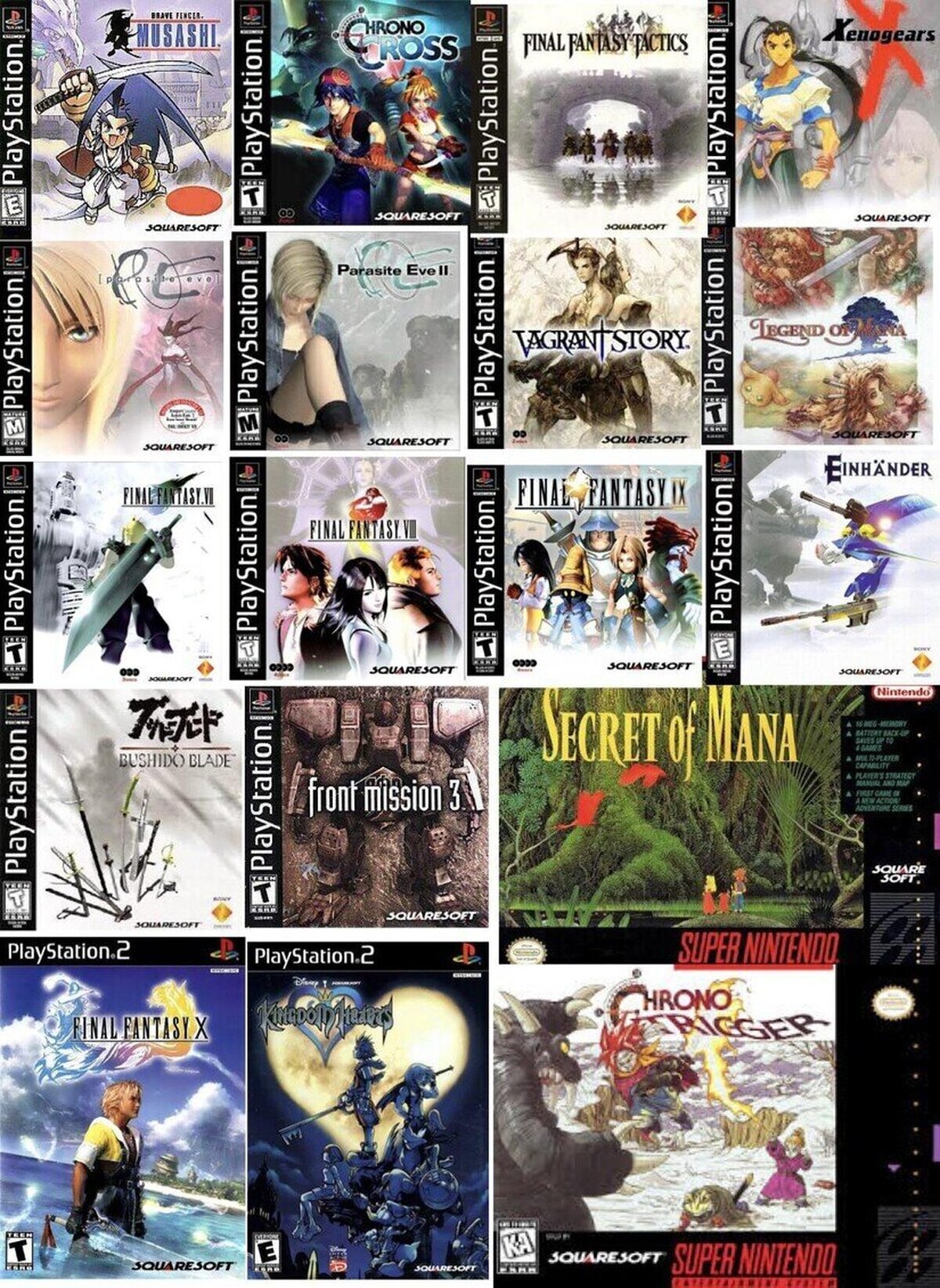 Las joyas de la corona de Squaresoft antes de la fusión con Enix