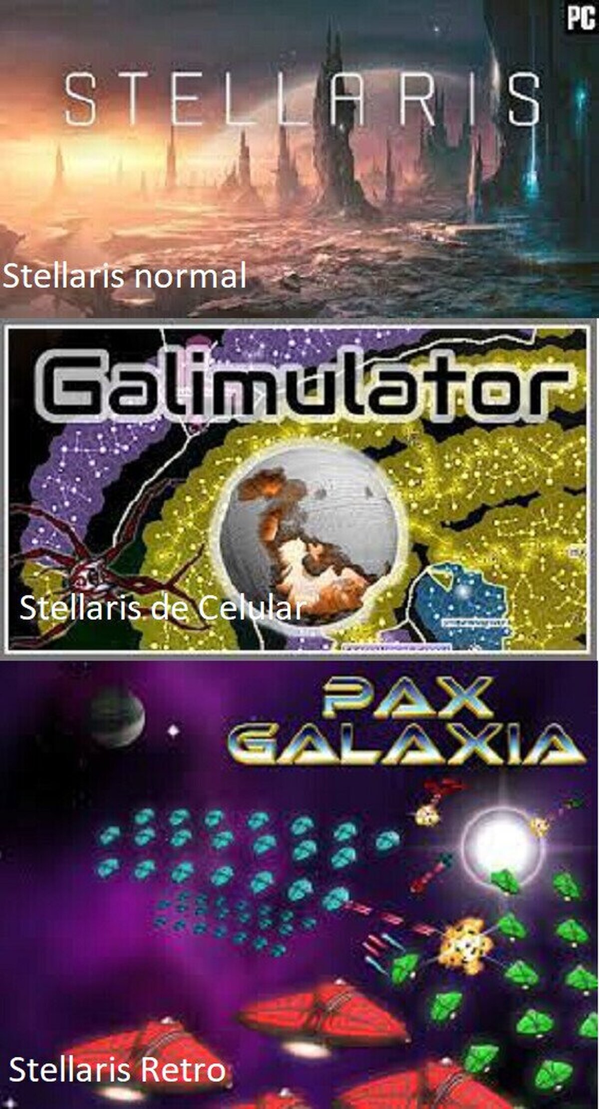 Distintos tipos de Stellaris