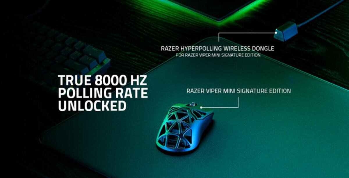 Razer presenta la primera tasa de sondeo real 8000 Hz para un ratón wireless