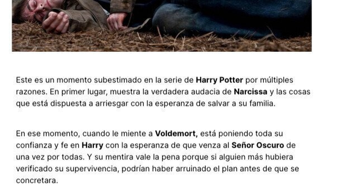 GALERÍA: ¿Por qué Narcissa Malfoy, la madre de Draco, le salvó la vida