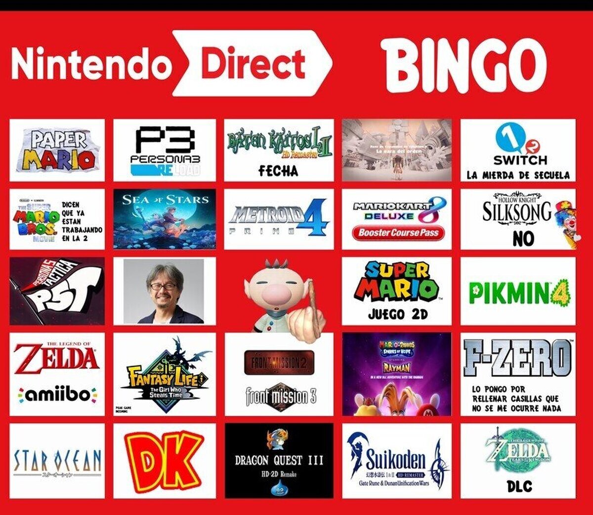 Bingo para el Nintendo Direct