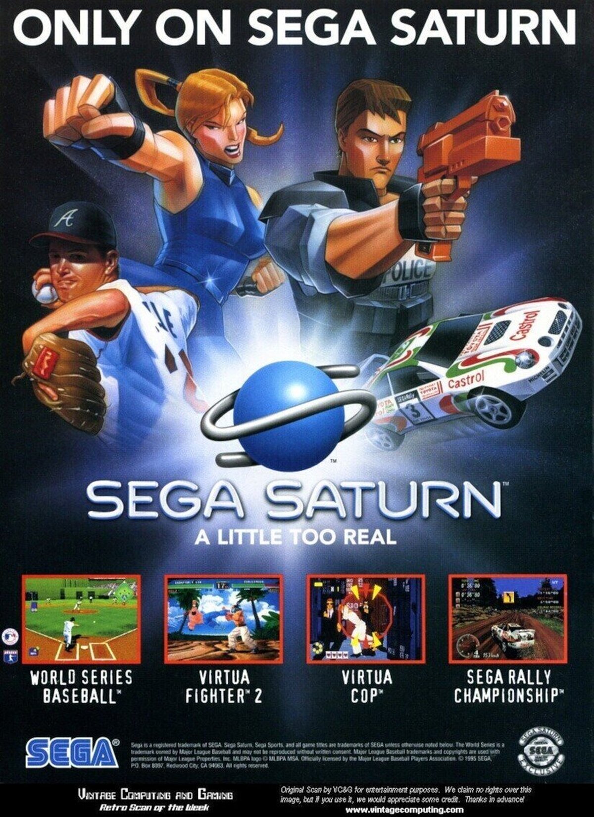 Publicidad de juegos exclusivos de Saturn