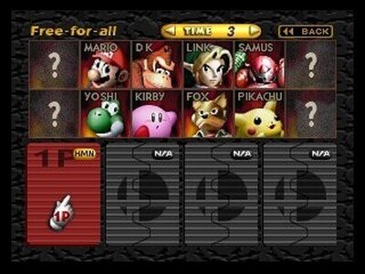 Si te sabes de memoria los 4 personajes desbloqueables de SUPER SMASH BROS de N64 estás en mi equipo