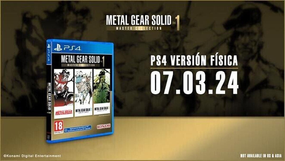 METAL GEAR SOLID: Master Collection Vol. 1 también tendrá versión física en PS4