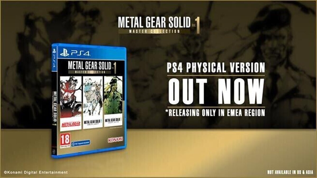  Ya disponible la versión física para PlayStation 4 de METAL GEAR SOLID: MASTER COLLECTION Vol.1