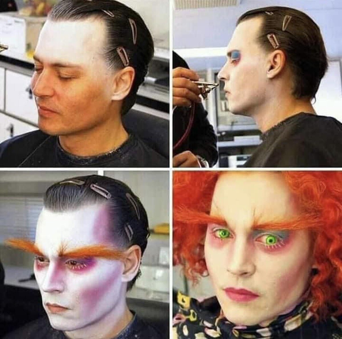 La transformación de Johnny Depp en el Sombrerero Loco