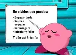 ¡No te rindas! Kirby confía en ti ☝️