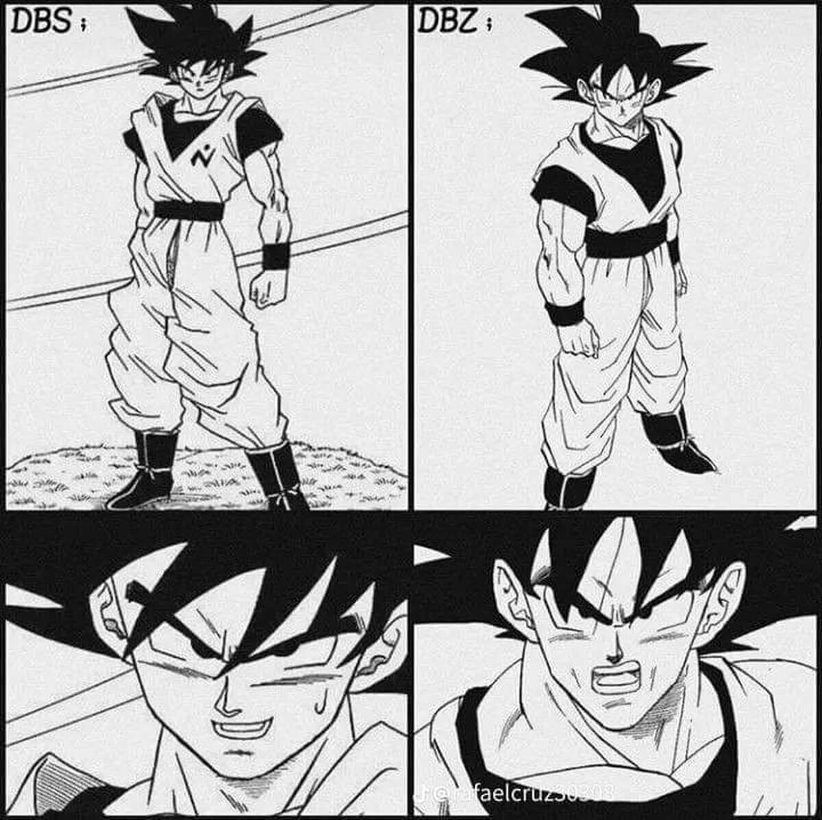 ¿Goku TOYOTARO o Goku TORIYAMA.? Paneles muy similares.Me quedo con Toriyama de lejos. Por @SAeNcSA