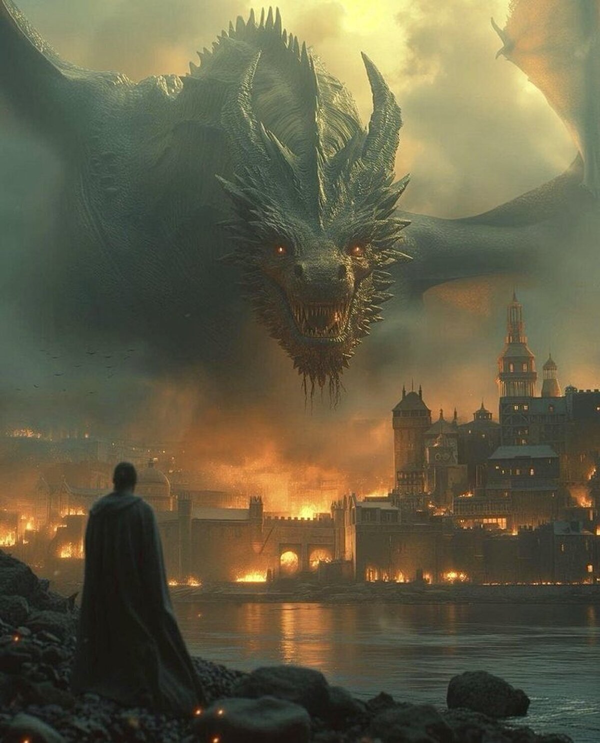 BALERION ‘EL TERROR NEGRO’ el Dragón más grande que jamás se ha visto en Westeros.