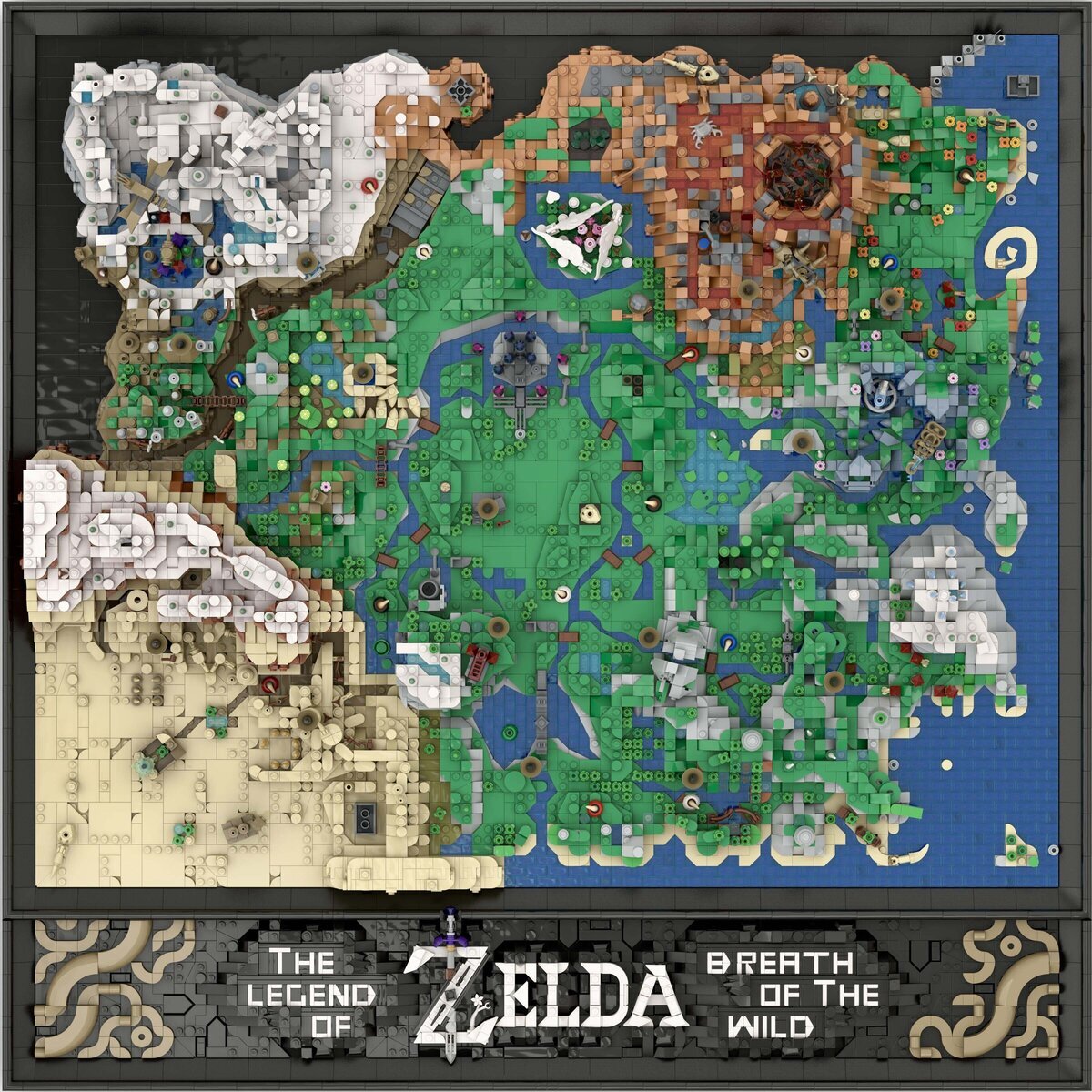 Han recreado el mapa de Zelda Breath of the Wild con más de 14000 piezas de LEGO