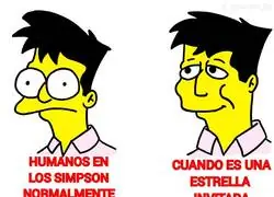 Los Simpson cuando invitan a una estrella