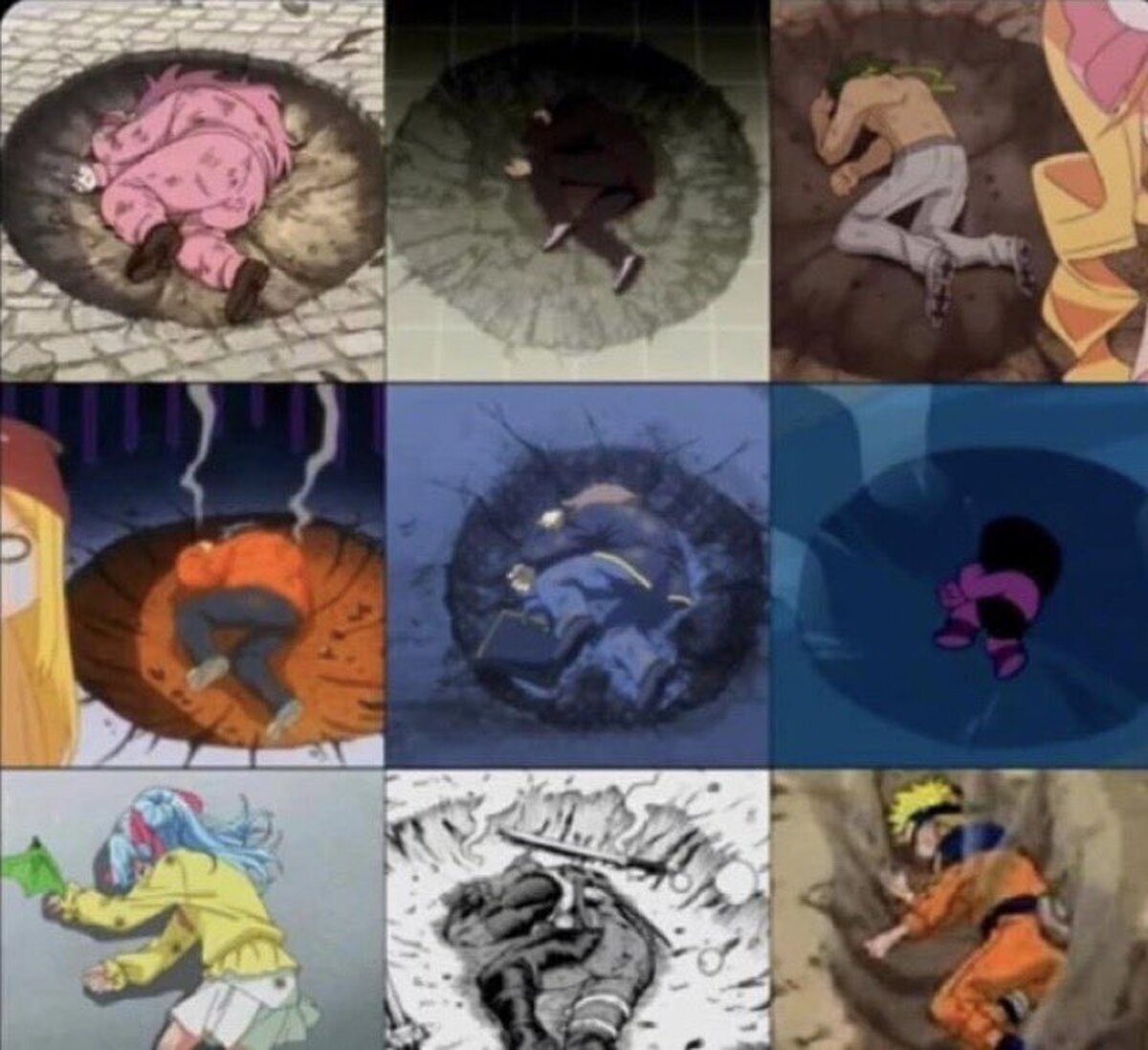 La mítica posa de Yamcha en distintos anime