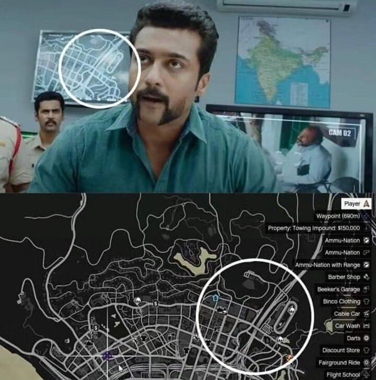En esta peli de Bollywood han usado el mapa de GTA V para una escena