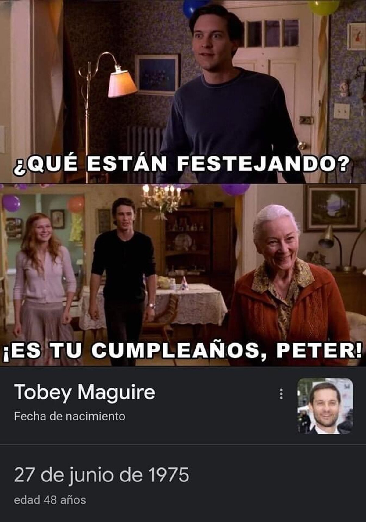 ¡Feliz cumpleaños, Tobey!