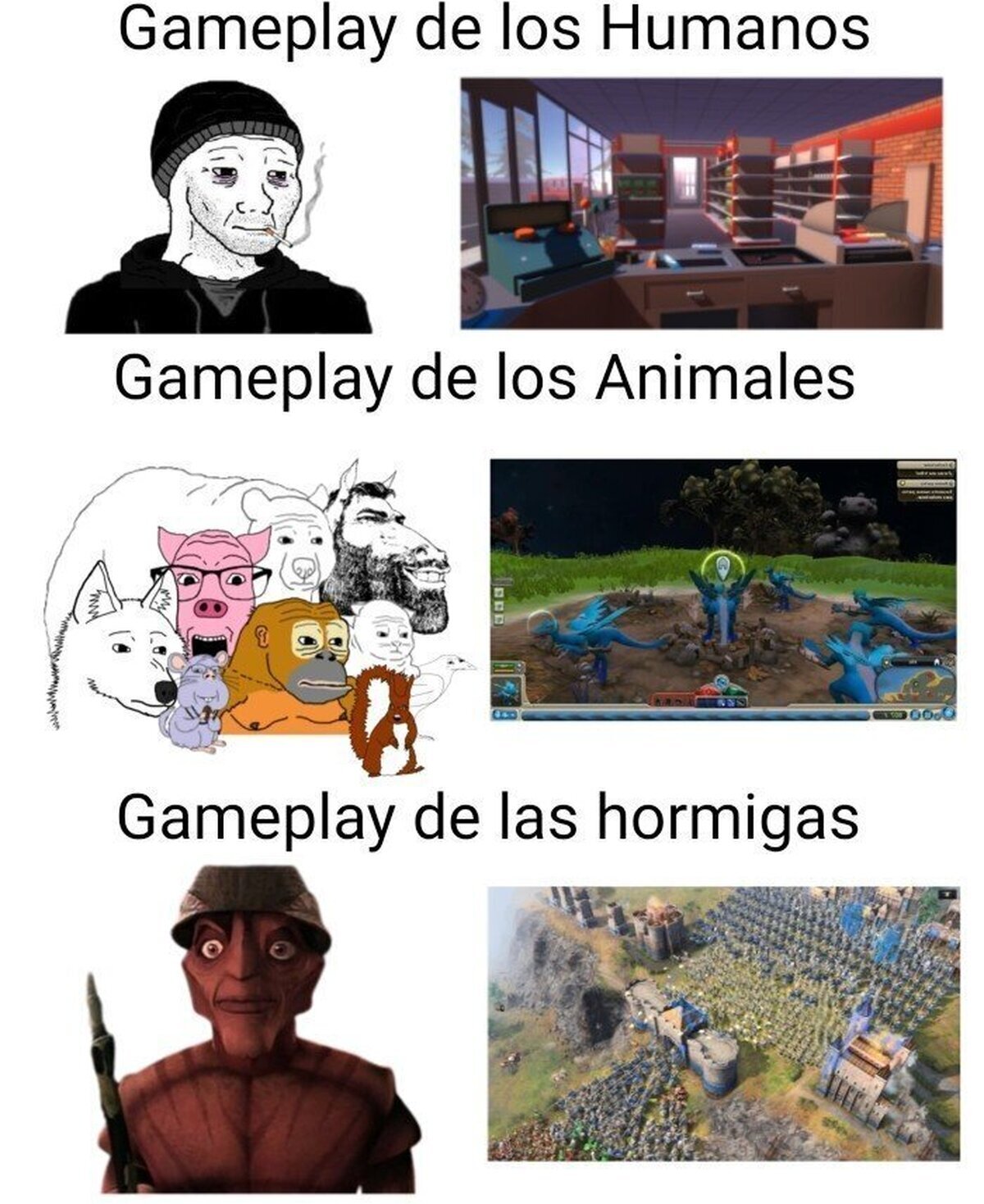 El gameplay del reino animal