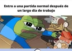 Despues de un largo día de trabajo..