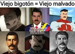 Bigote = Maldad