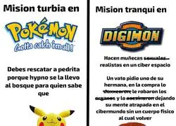 Diferencias entre Digimon y Pokémon