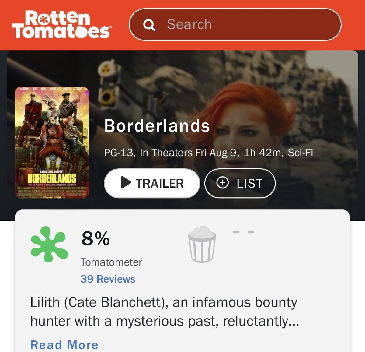 Y todos lo vieron venir. Película de BORDERLANDS se convierte en una decepción total.