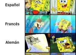 Bob Esponja explica algunos idiomas