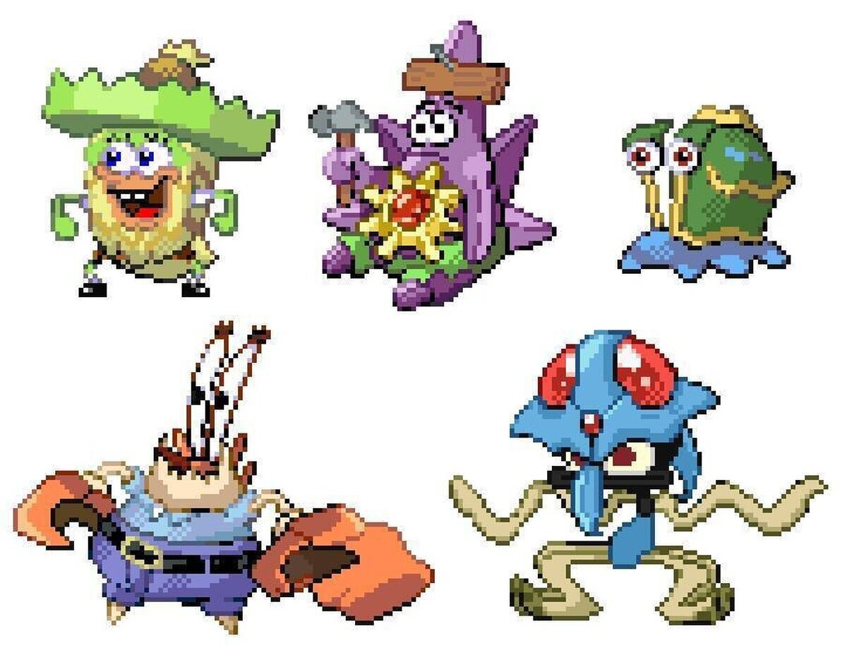 Mis sprites de Bob Esponja en Pokemon