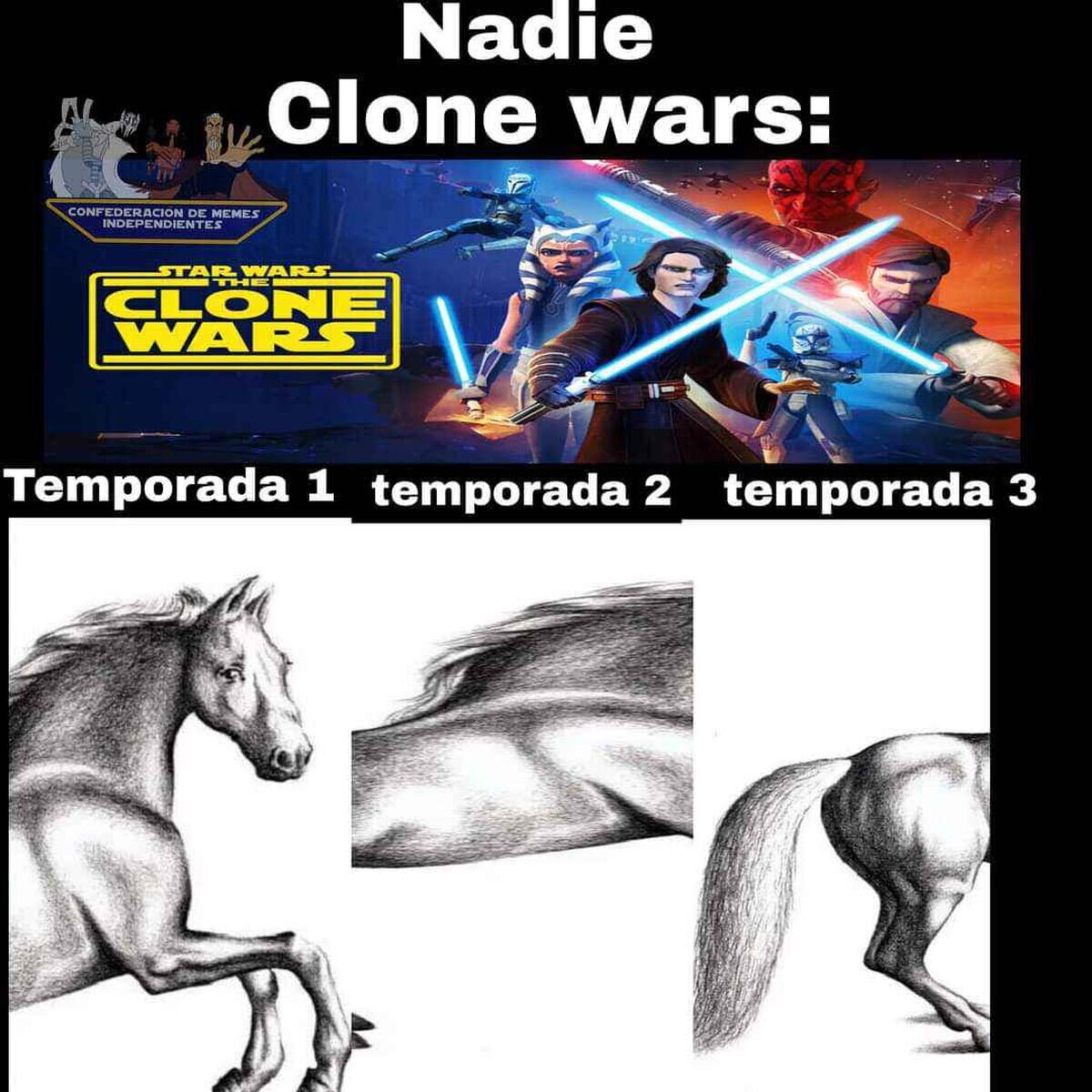 El caballo de La Guerra de los Clones