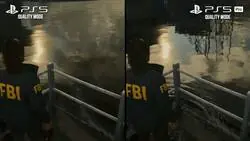 Las mejoras de Alan Wake 2 en comparaci&oacute;n entre la PS5 estandar y la Pro.