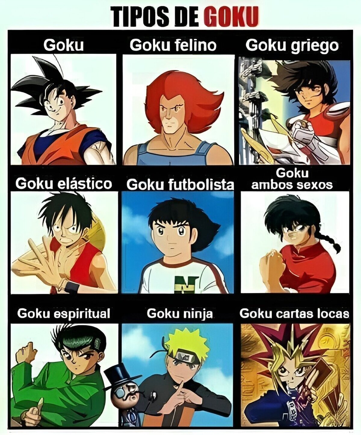 Los distintos goku