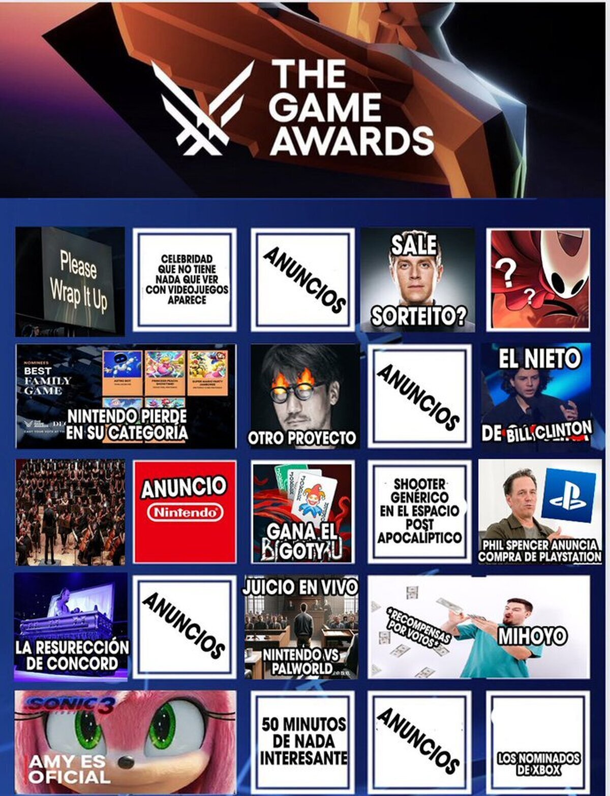 ¿Sale bingo de la gala de The Game Awards?