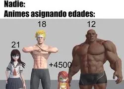 Las edades en los animes