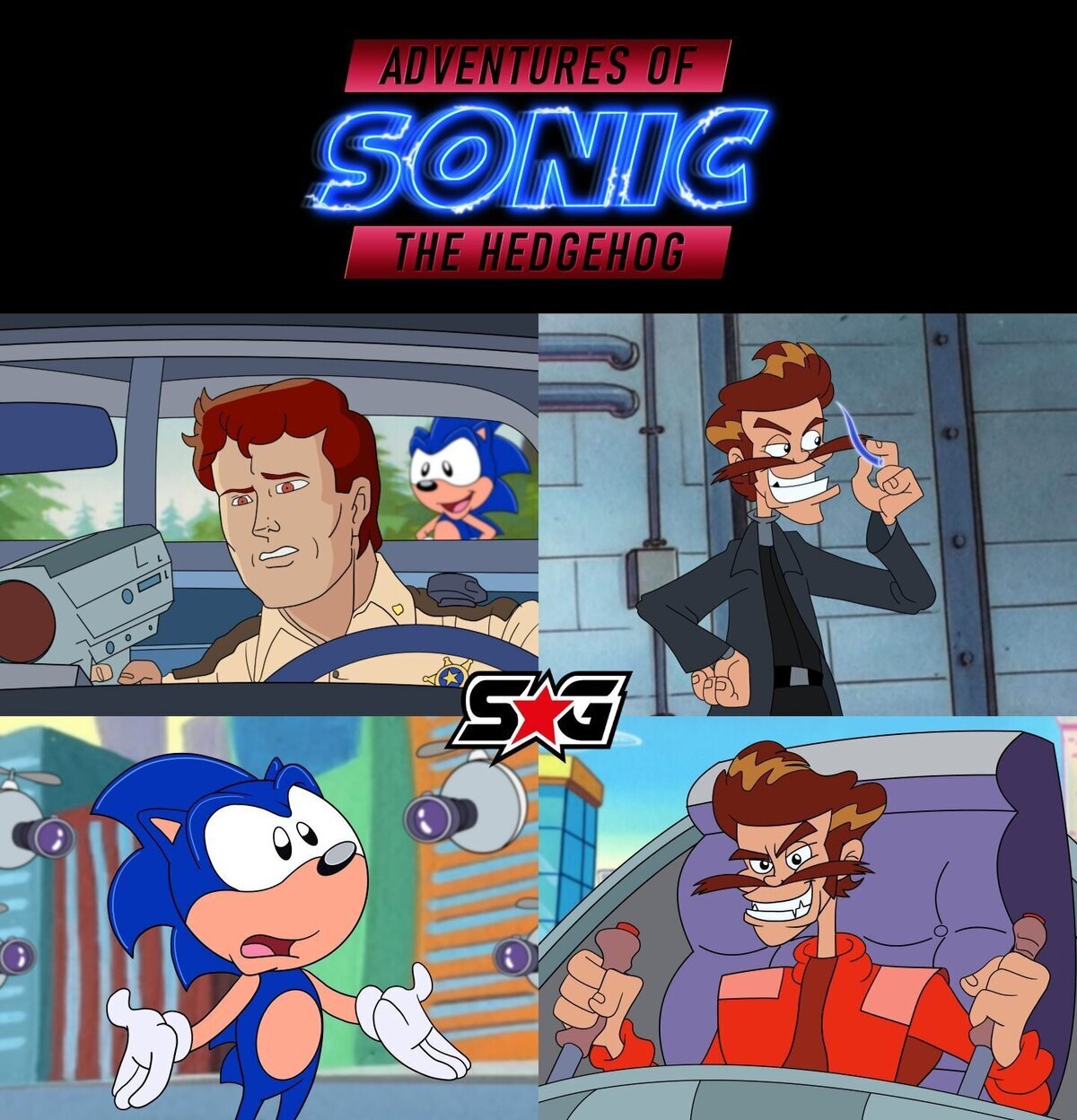 Sonic si fuera una pelicula animada de los 90
