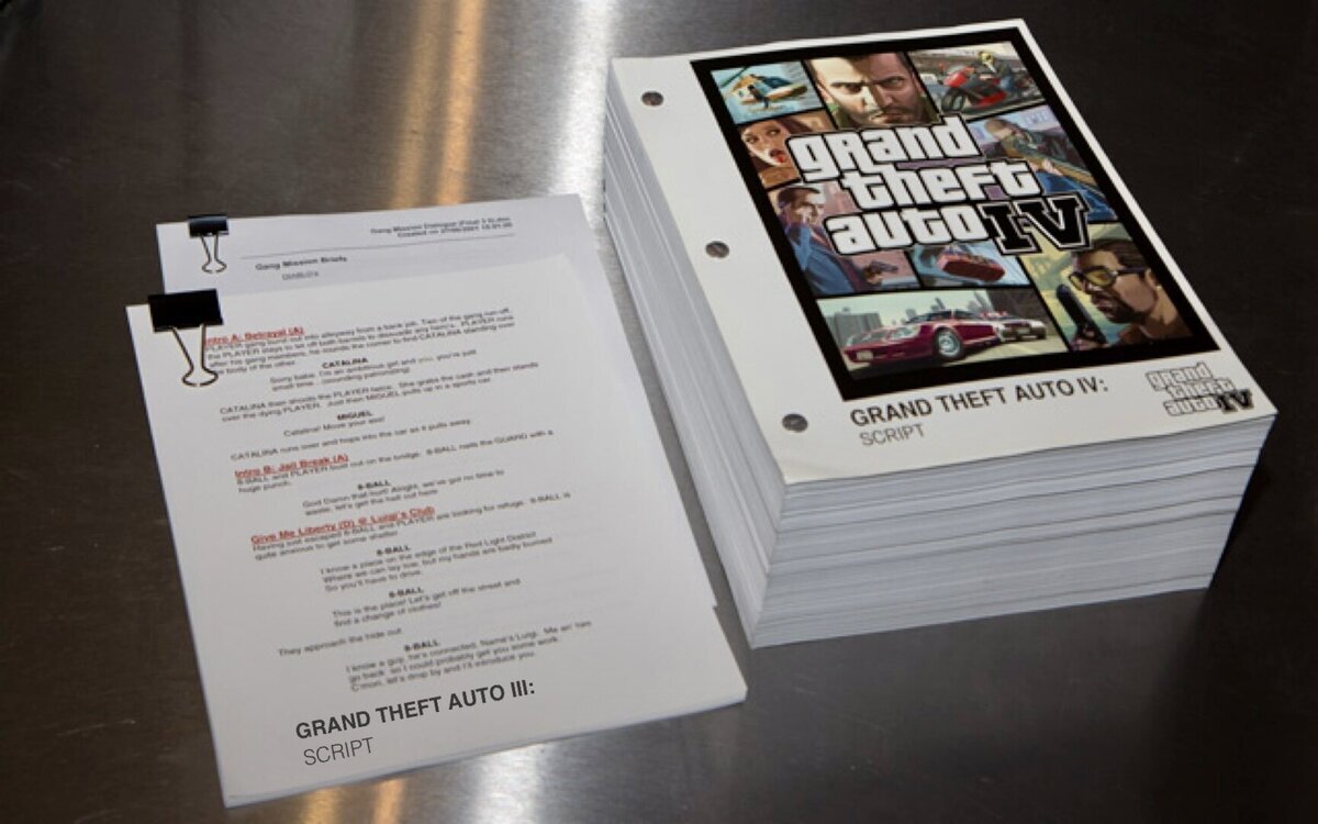 La diferencia entre el guión de GTA III Y GTA IV