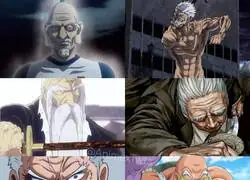 Algunos de los viejitos m&aacute;s fuertes del anime