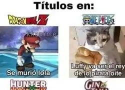 T&iacute;tulos de episodios en los animes