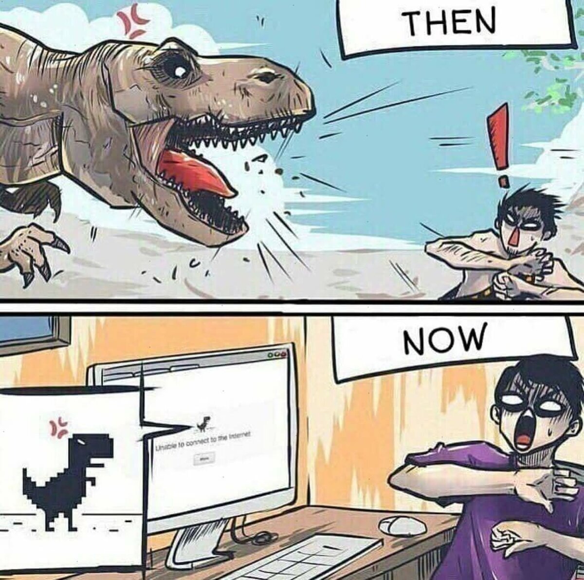 Los dinosaurios siempre asustan