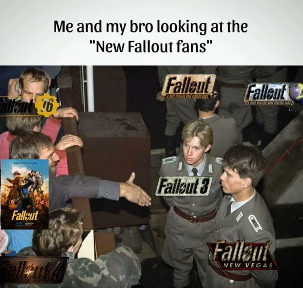 Yo dando la bienvenida a los nuevos fans de Fallout
