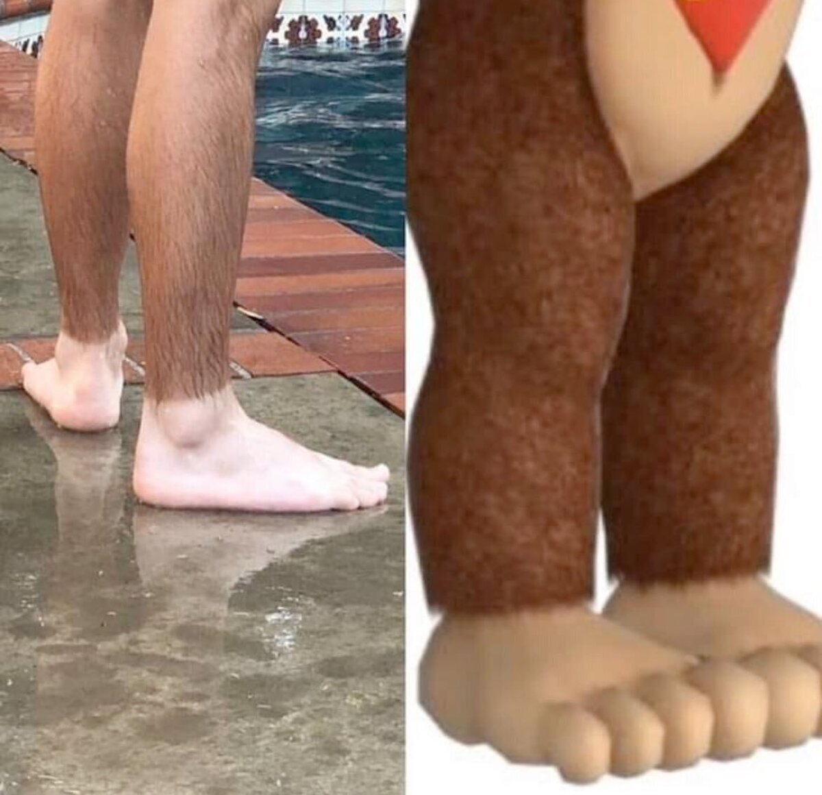 Tienes pantorrillas como las de Donkey Kong